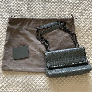 Authentic Grey Bottega Veneta Olimpia bag